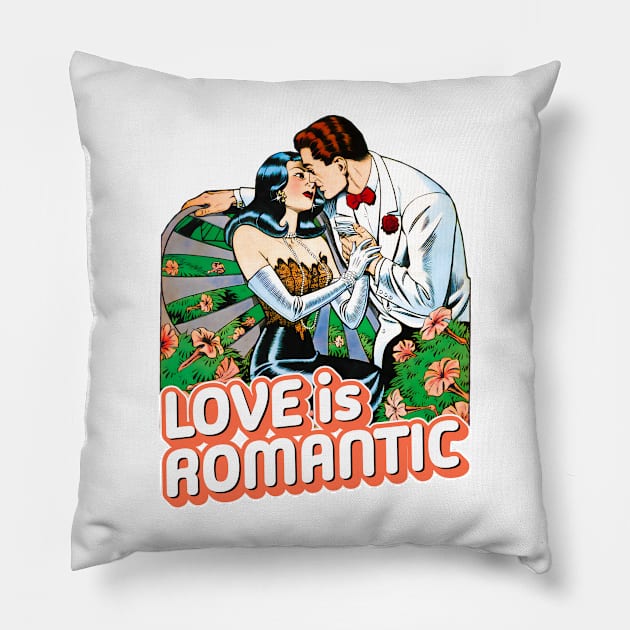 Love Is Romantic Vintage Retro Pillow by REVISTANGO