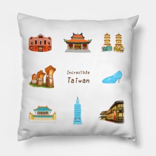 Famous buildings in Taiwan❤️ Pillow
