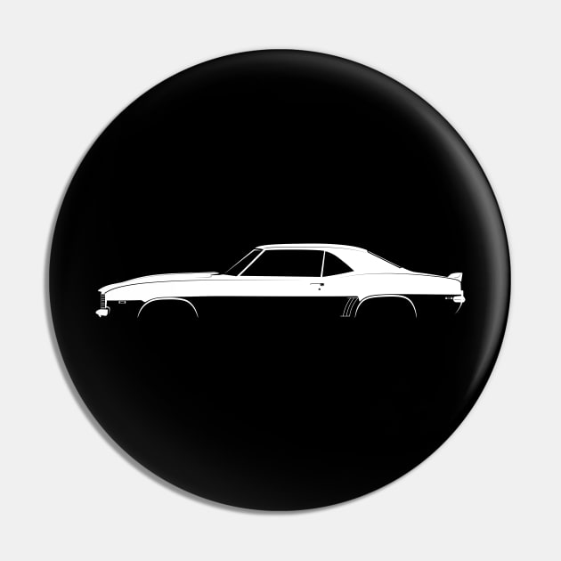 Chevrolet Camaro Z28 (1969) Silhouette Pin by Car-Silhouettes