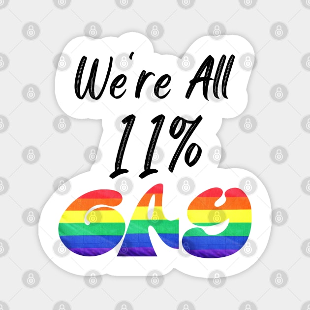 We're All 11% Gay Magnet by WarFX Designs