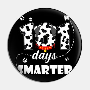 101 Days Smarter Dog Happy 101 Days School Student Teacher Pin