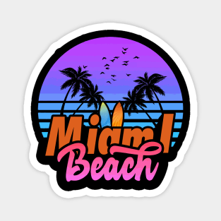 Miami beach florida sunset Magnet