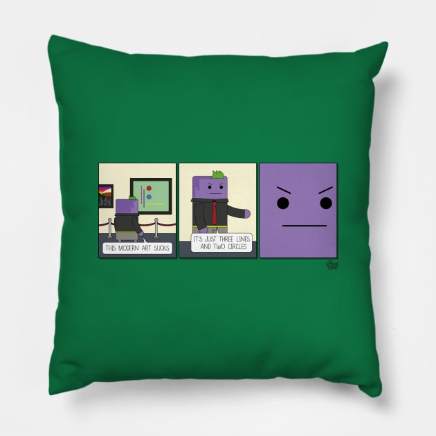 This Modern Art Sucks Pillow by JoelSimpsonDesign