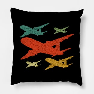 Retro Airplane Vintage Pilot Flying Pillow