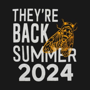 Vintage Cicada 2024 They are back Summer Entomology Cicada T-Shirt