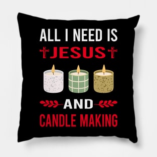 I Need Jesus And Candle Making Candles Pillow