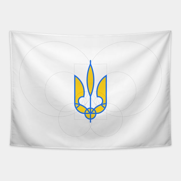 Ukrainian trident Tapestry by Ychty