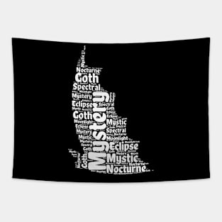 Mystic Gothic Nocturne Bat Tee Tapestry