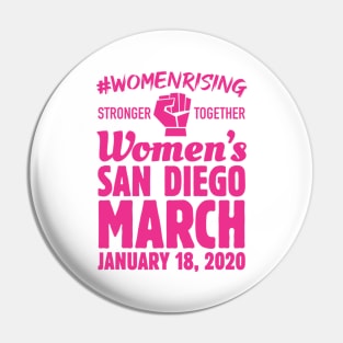 March For Women 2020 San Diego Women's Solidarity Activist Pin