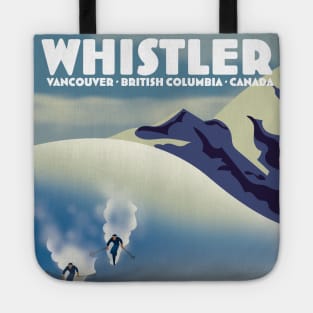 Whistler British Columbia Canada ski poster Tote