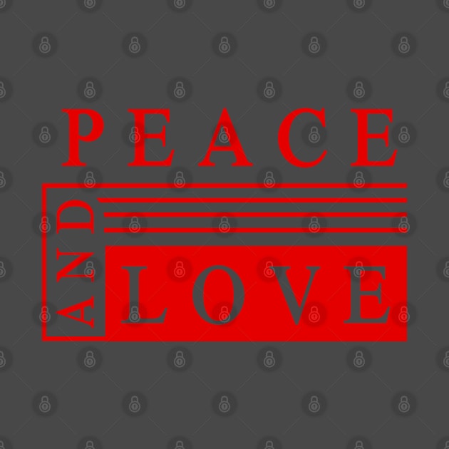 Peace and love Red by MFK_Clothes