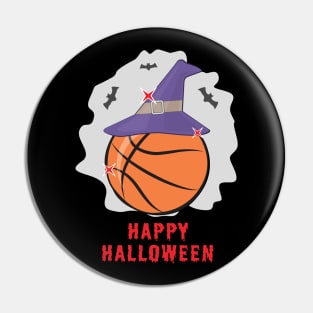 Happy Basketball Halloween - Funny Pin