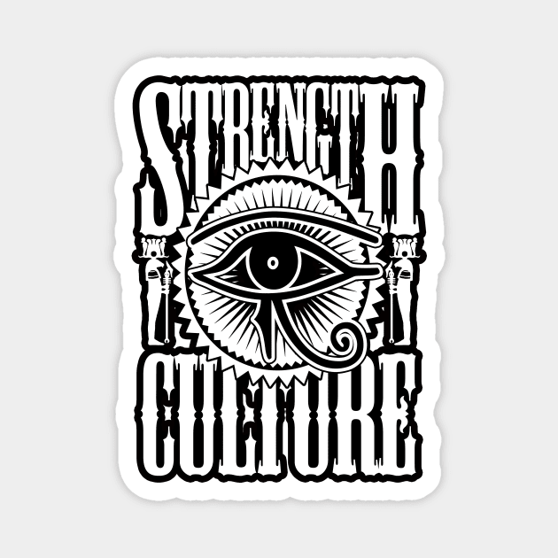Strength and Culture Eye of Ra Horus Egyptian Art Magnet by Glass Table Designs