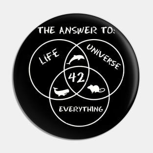 42 The Answer To Life Universe And Everything Shirt Pin