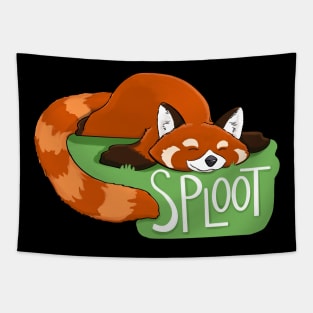 Red Panda Sploot Tapestry