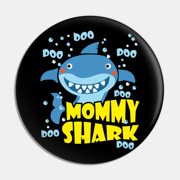 Mommy Shark DOO DOO DOO Mother's Day Gift Pin by Essinet