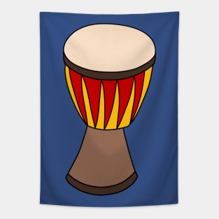 Red and Yellow Djembe Tapestry