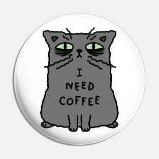 Russian blue cat breed - I need coffee Pin