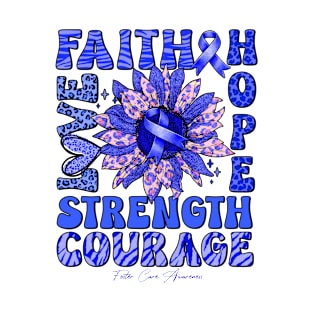 Foster Care Awareness - Sunflower strong faith love T-Shirt