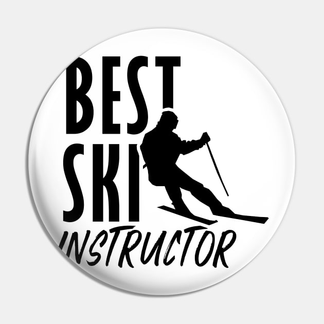 Lesson Teacher Ski Instructor Instructing Skier Coach Pin by dr3shirts