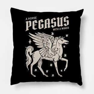 Antique Horse Pegasus Pillow