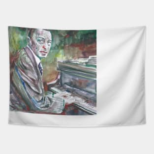 SERGEI RACHMANINOFF watercolor portrait .2 Tapestry