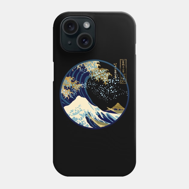 Golden Great Wave off Kanagawa Phone Case by GreekTavern