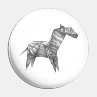 Image: Origami zebra Pin