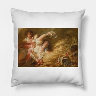 Dans Les Bles - Jean-Honoré Fragonard Pillow