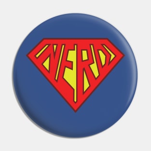 SuperNerd Funny Nerd Superhero Design Gift Idea Comics Pin