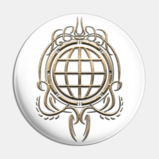 Stylised armillary sphere Pin