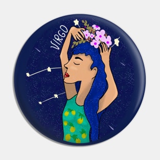 Virgo girl Pin