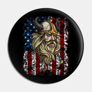 Viking Nordic Warrior American Pin