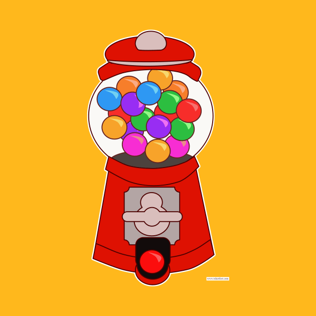 Fun Gumball Machine Cartoon Art by Tshirtfort