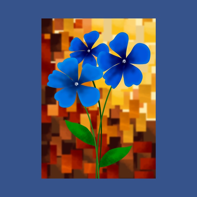 Blue Flowers by Scratch