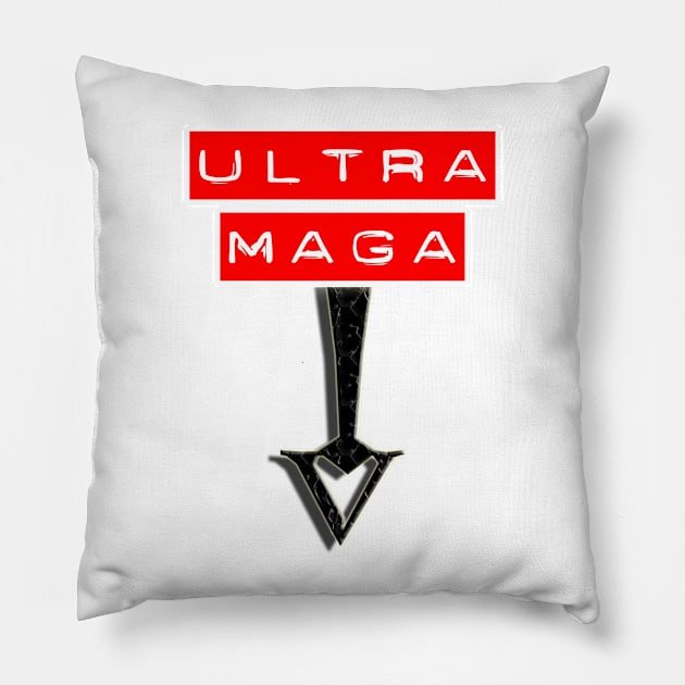 ULTRA MAGA ARROW DOWN Pillow by Political Gaffes