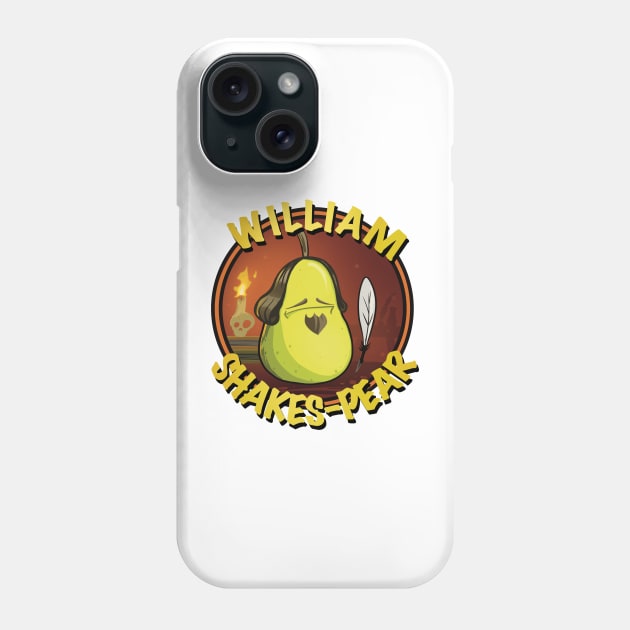 William Shakespear, but as a Pear Phone Case by Owl-Syndicate