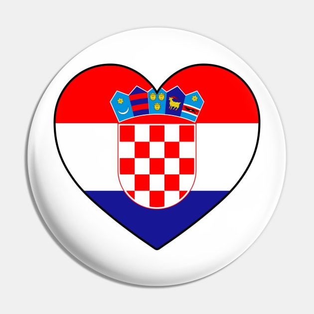 Heart - Croatia Pin by Tridaak