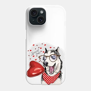 Spreading Love Husky Phone Case