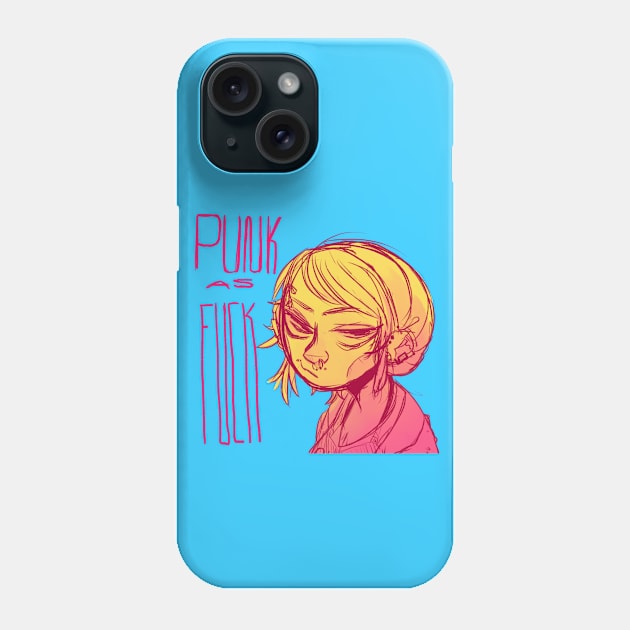 Punk as F*** Phone Case by zombieewitch