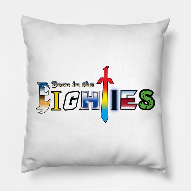 Born in the eighties Pillow by Shirtsbyvaeda247