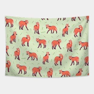 Maned Wolves Tapestry