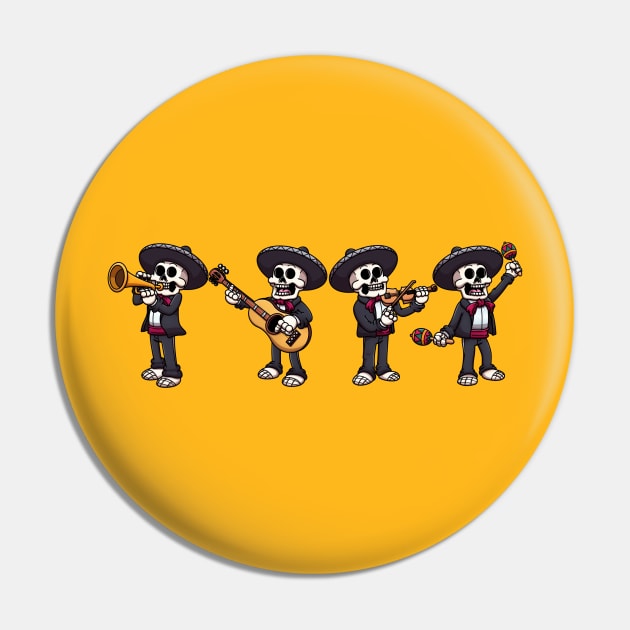Mariachi Skeletons Pin by TheMaskedTooner