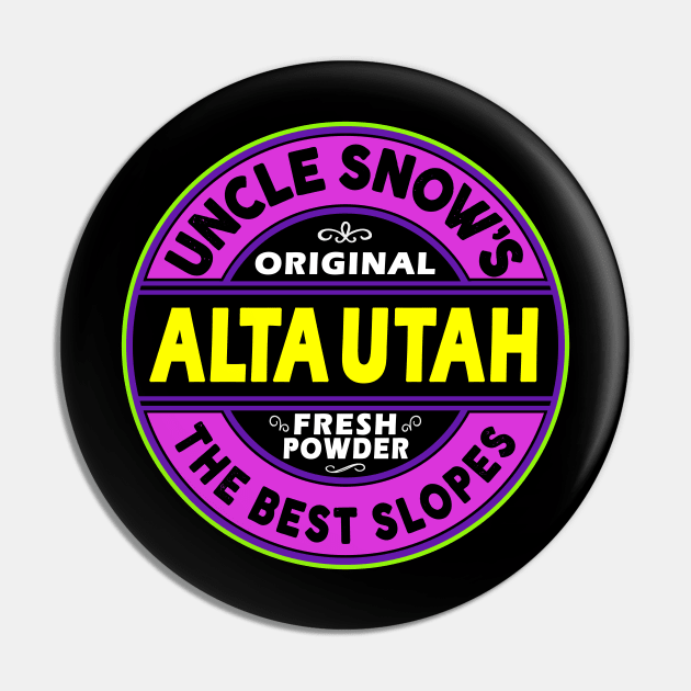 Skiing Alta Utah Ski Pin by heybert00