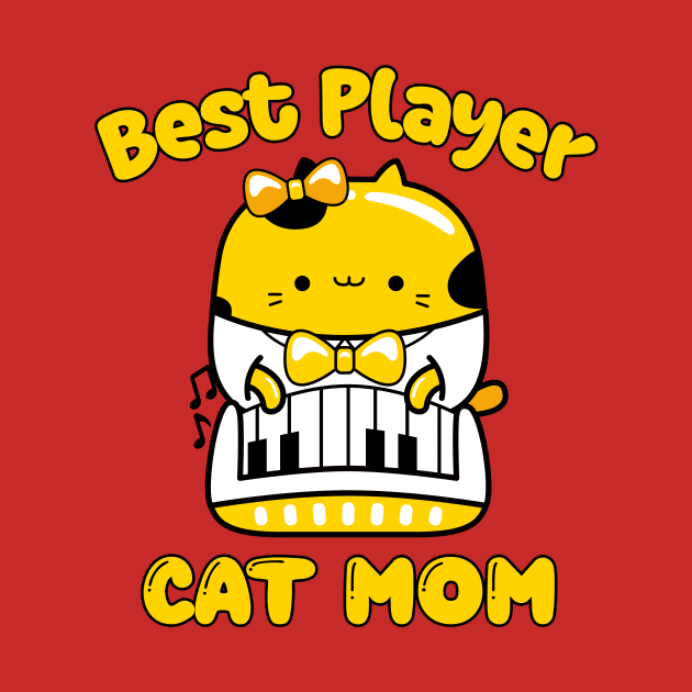 Best Piano Player and Cat Mom. Cat Playing Piano by g14u