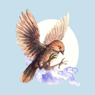 Sparrow - watercolor painting T-Shirt