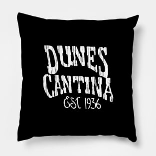 Dunes Cantina, Est. 1936, Wood texture Pillow