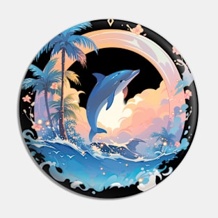 In Love Dolphins Pin