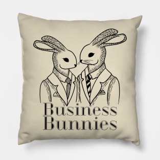 Business Bunnies Pillow