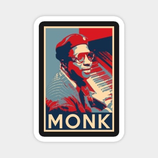 Thelonious Monk Hope Poster - Sizes of Jazz History Magnet